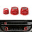 Red Aluminum AC Climate Control Radio Volume Knob Ring Covers For 17-up 5 Series