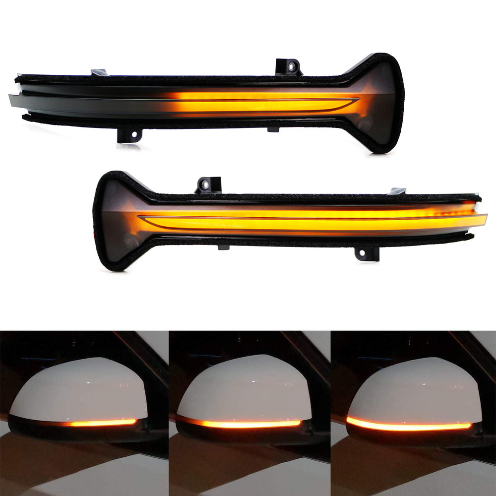 Smoked Lens Side Mirror Sequential Blink Turn Signal Light For BMW 5 7 Series