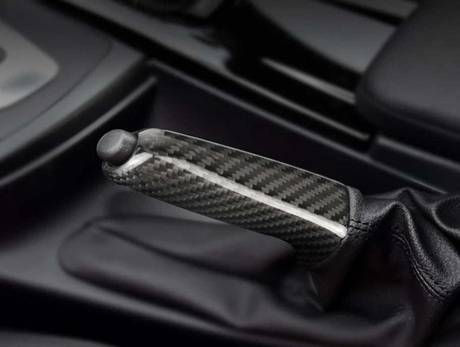 Carbon Twill-Weave Pattern ABS Plastic Handbrake Grip For BMW 1 2 3 4 5 X3 Z4