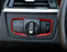 Red Headlight Switch Surrounding Decorative Trims For BMW 2 3 4 Series X5 X6