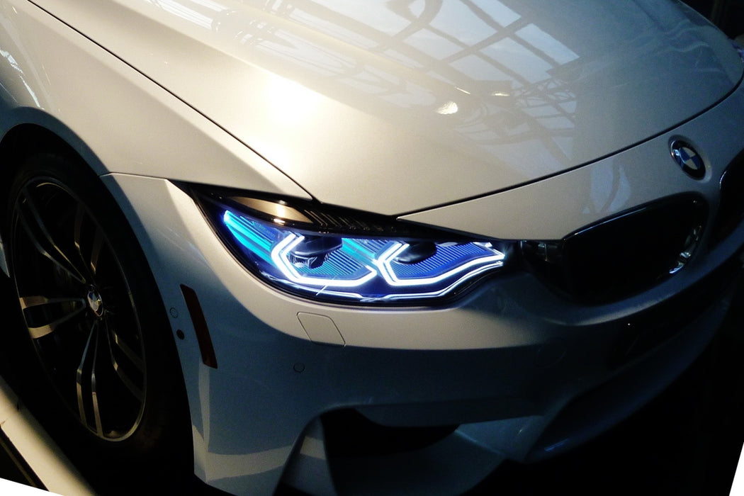 Xenon White Concept M4 Iconic Style LED Angel Eye Kit w/Relay Wirings For BMW