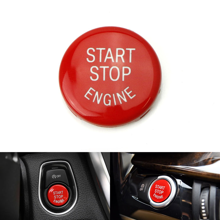 Sports Red Engine Push Start Button Cover For BMW Exx 3 5 6 7 Series, X3 X5 X6