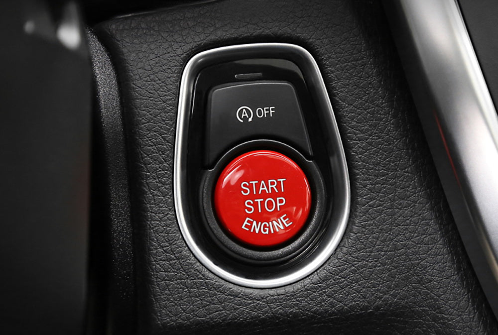 Sports Red Engine Push Start Button Cover For BMW Exx 3 5 6 7 Series, X3 X5 X6