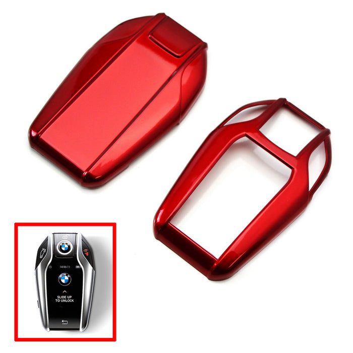 Glossy Red Key Fob Shell Cover For BMW G11/G12 7 Series i8 Touchscreen Smart Key