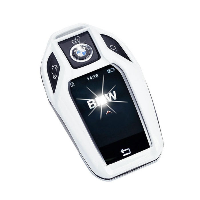 Pearl White Key Fob Shell Cover For BMW G11 7 Series i8 Touchscreen Smart Key