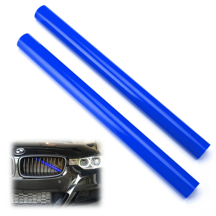 Blue Behind Kidney Grille V-Bar Decoration Cover Trims For BMW 1 2 3 Series Z4