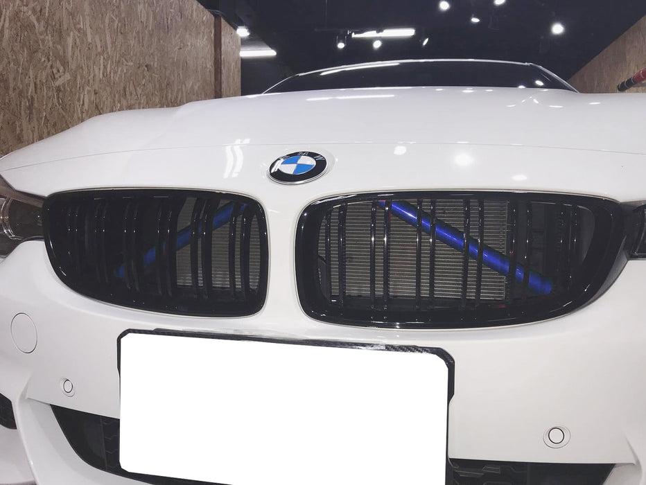 Blue Behind Kidney Grille V-Bar Decoration Cover Trims For BMW 1 2 3 Series Z4