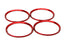 Red Aluminum Wheel Surrounding Ring Decoration Trims For BMW 68mm Center Caps