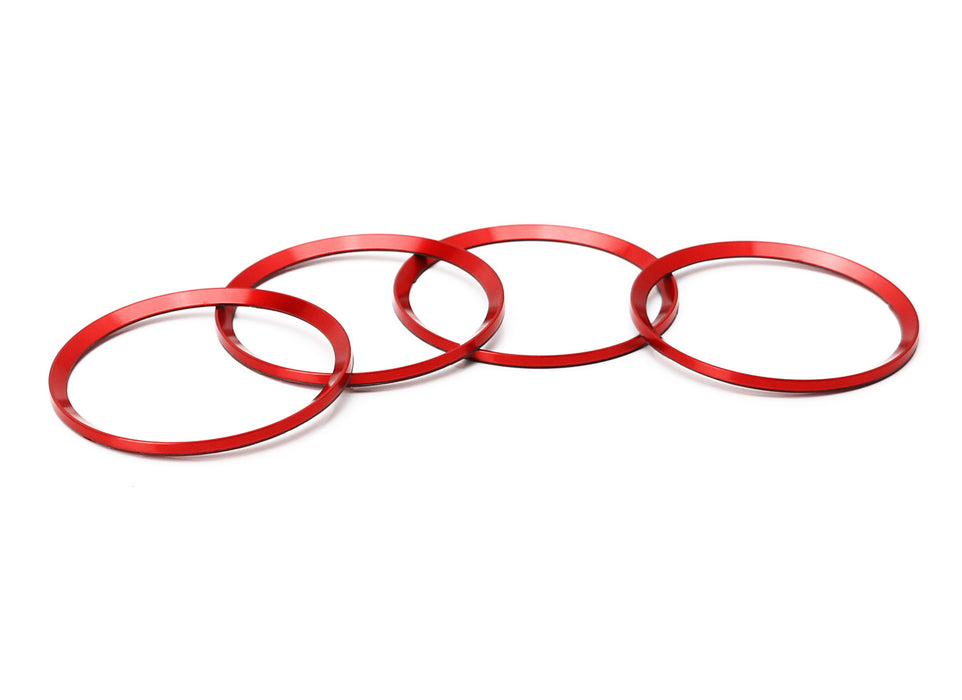 Red Aluminum Wheel Surrounding Ring Decoration Trims For BMW 68mm Center Caps