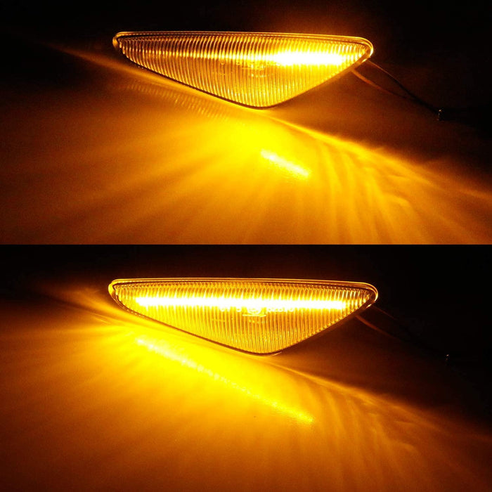 Sequential Flash Amber LED Front Side Marker Lights For BMW 16-17 X3, 14-18 X4