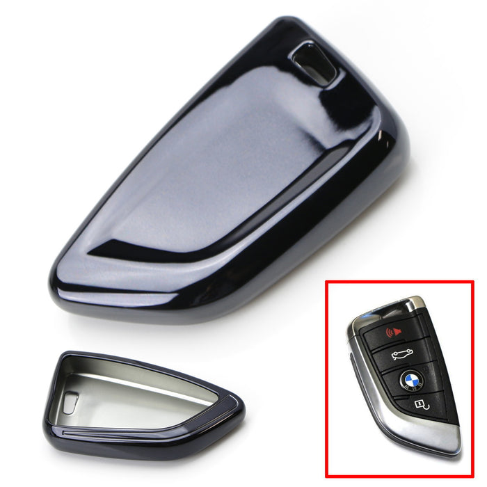 Gloss Black TPU Key Fob Case For BMW X1 X4 X5 X6 5 & 7 Series Knife Shape Key