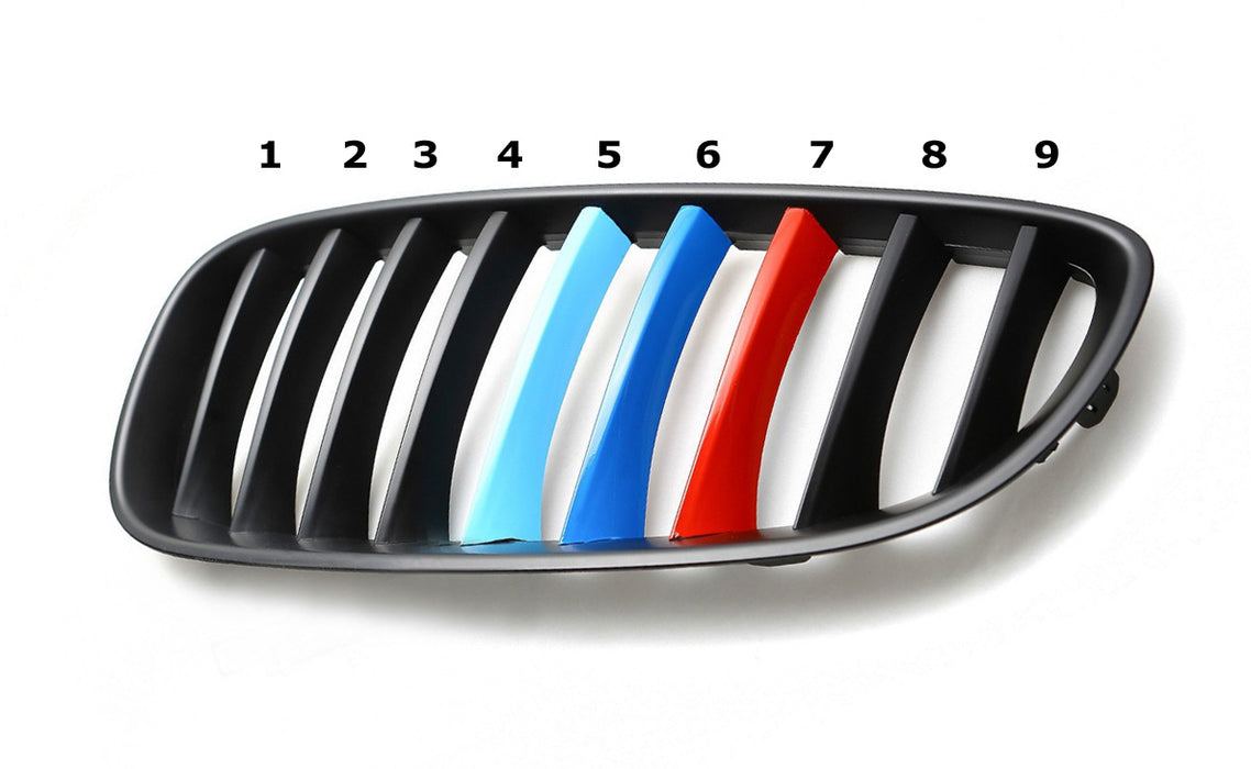 ///M-Color Grille Insert Trims For 2009-16 BMW E89 Z4 w/ 9 Standard Grille Beams