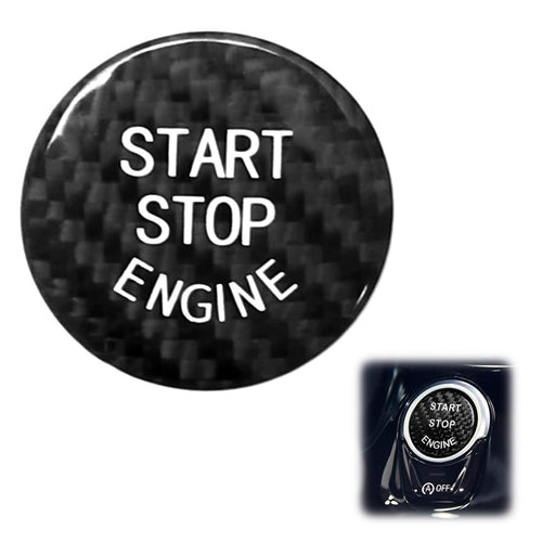 Black Carbon Fiber Engine Push Start Button Cover For BMW 1 2 3 4 5 7 X Series