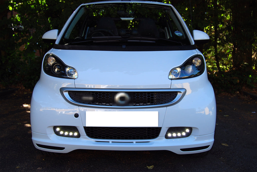 Brabus Style White LEDayFLex DRL w/Spare Bezels For 2008-2012 Smart 451 Retrofit