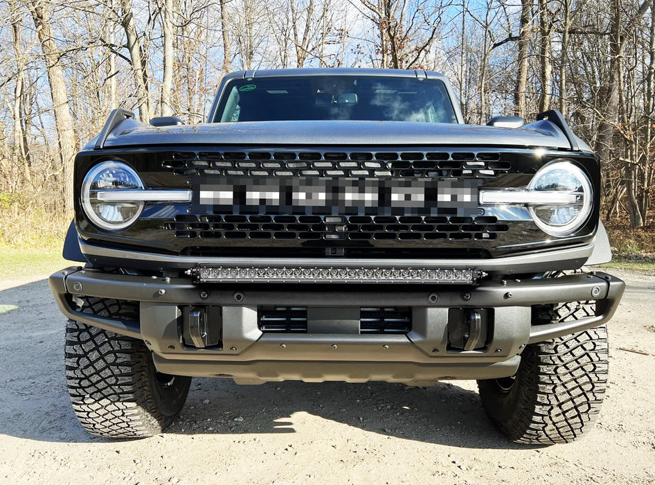 Modular Bumper Mount 30" LED Light Bar Kit w/ Bracket, Relay For 21+ Ford Bronco