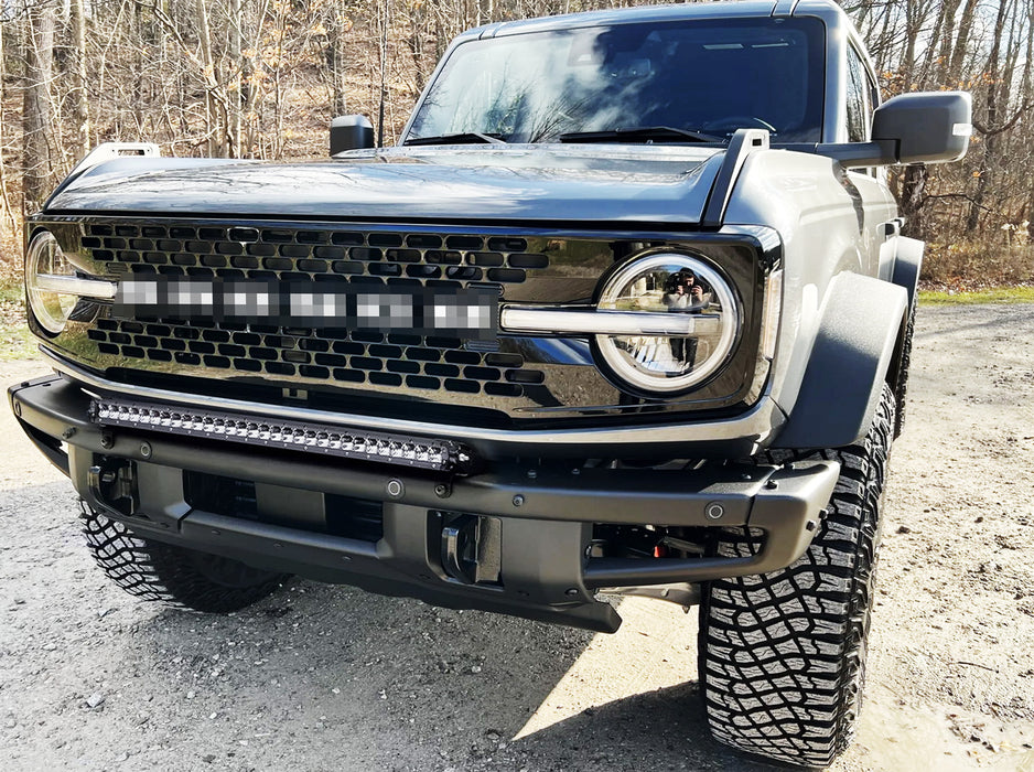 Modular Bumper Mount 30" LED Light Bar Kit w/ Bracket, Relay For 21+ Ford Bronco