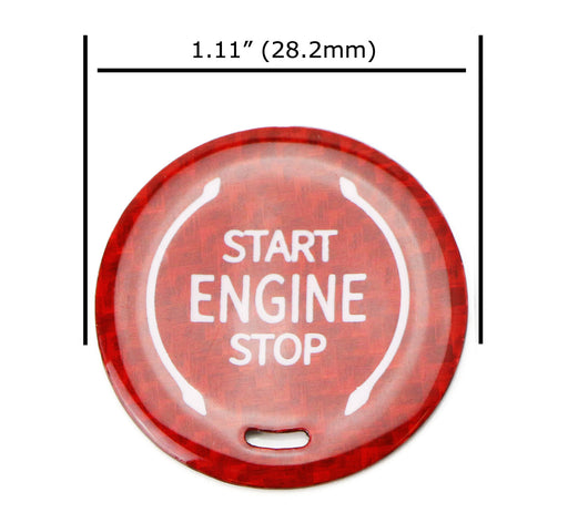 Performance Red Carbon Fiber Engine Start/Stop Push Start Button For C8 Corvette