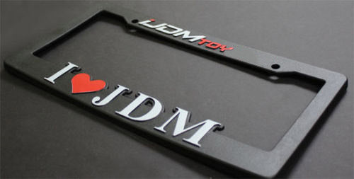 I Love JDM License Plate Frame, I Heart JDM Number Plate Frame Mount By iJDMTOY