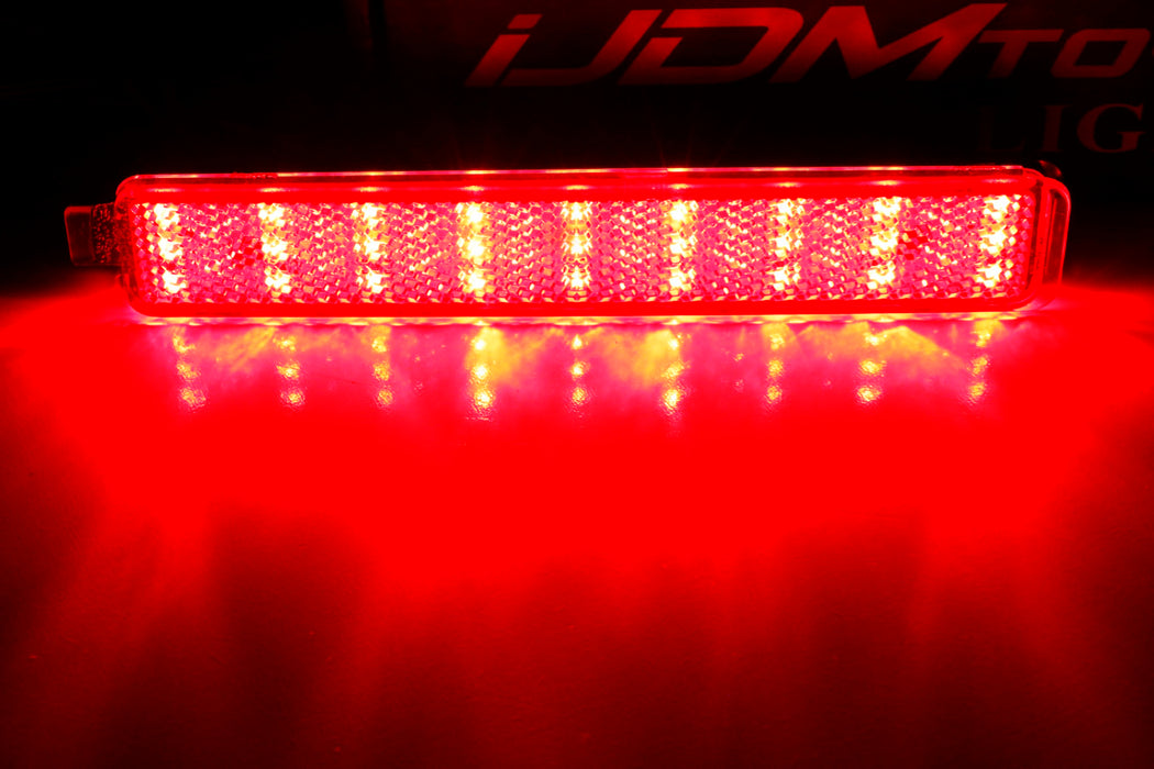 Red Lens 54-SMD LED Bumper Reflector Marker Lights For Cadillac CTS GMC Acadia