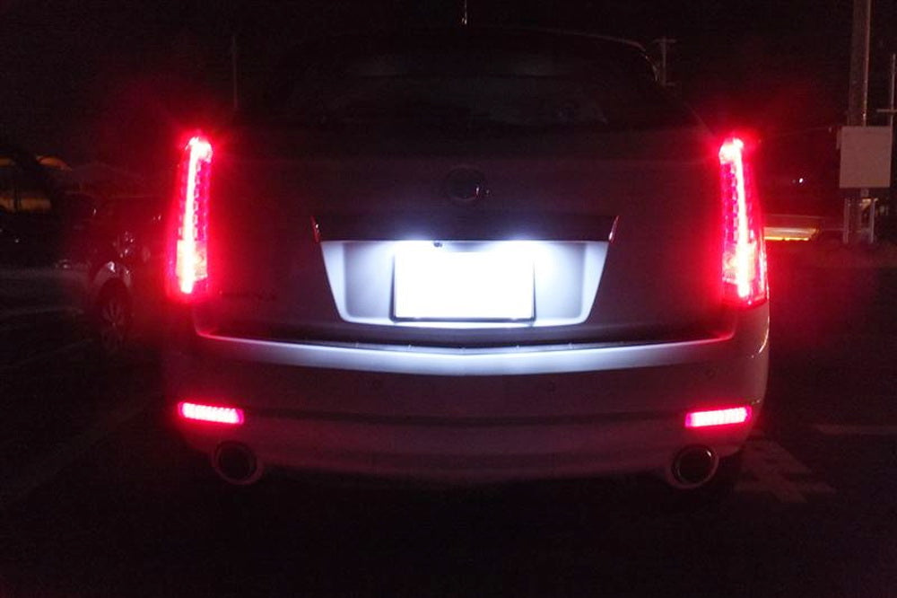 Red Lens 54-SMD LED Bumper Reflector Marker Lights For Cadillac CTS GMC Acadia