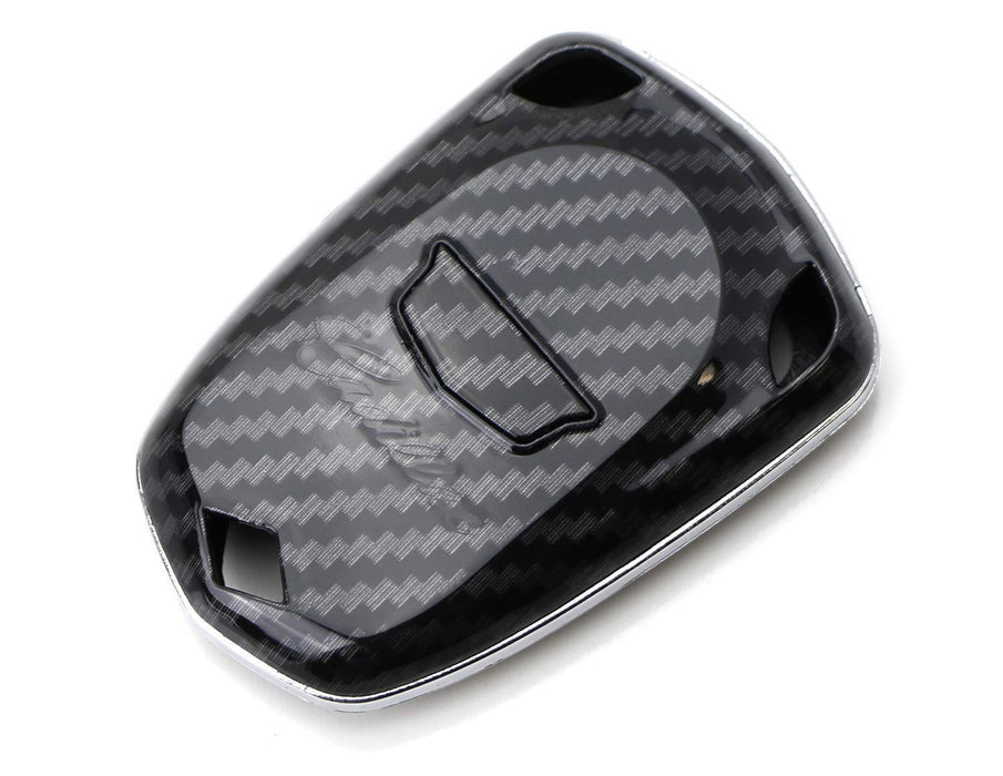 Black "Carbon Fiber" Key Fob For 15-up Cadillac ATS CTS CT6 ELR XTS XT5 SRX, etc