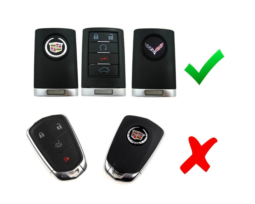 Carbon Fiber Silicone Key Fob Cover For Cadillac Escalade ATS CTS DTS XTS SRX