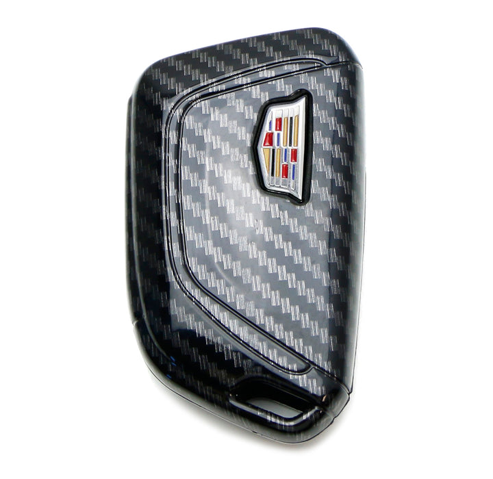 Carbon Fiber Shell Key Fob Cover Case For 20-up Cadillac CT5 CT6 XTS XT4 XT5 ATS