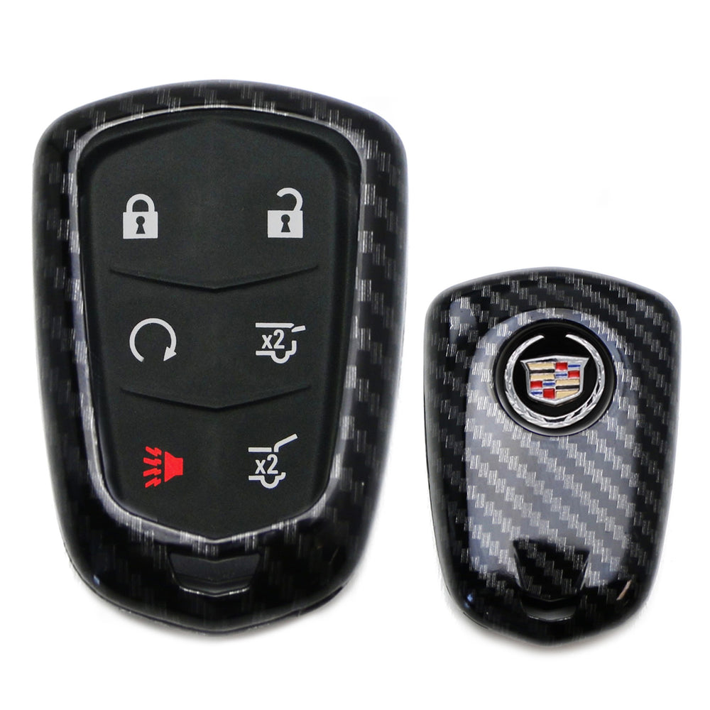 Exact Fit Carbon Fiber Smart Key Fob Shell For 15+ Cadillac ATS CTS XTS Escalade