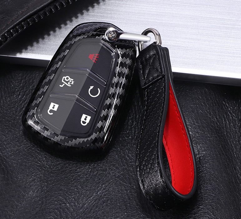 Exact Fit Carbon Fiber Smart Key Fob Shell For 15+ Cadillac ATS CTS XTS Escalade