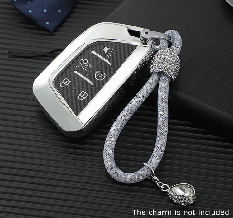 Silver Chrome TPU Key Fob Case For 2020-up Cadillac CT5 CT6 XTS XT4 XT5 ATS, etc