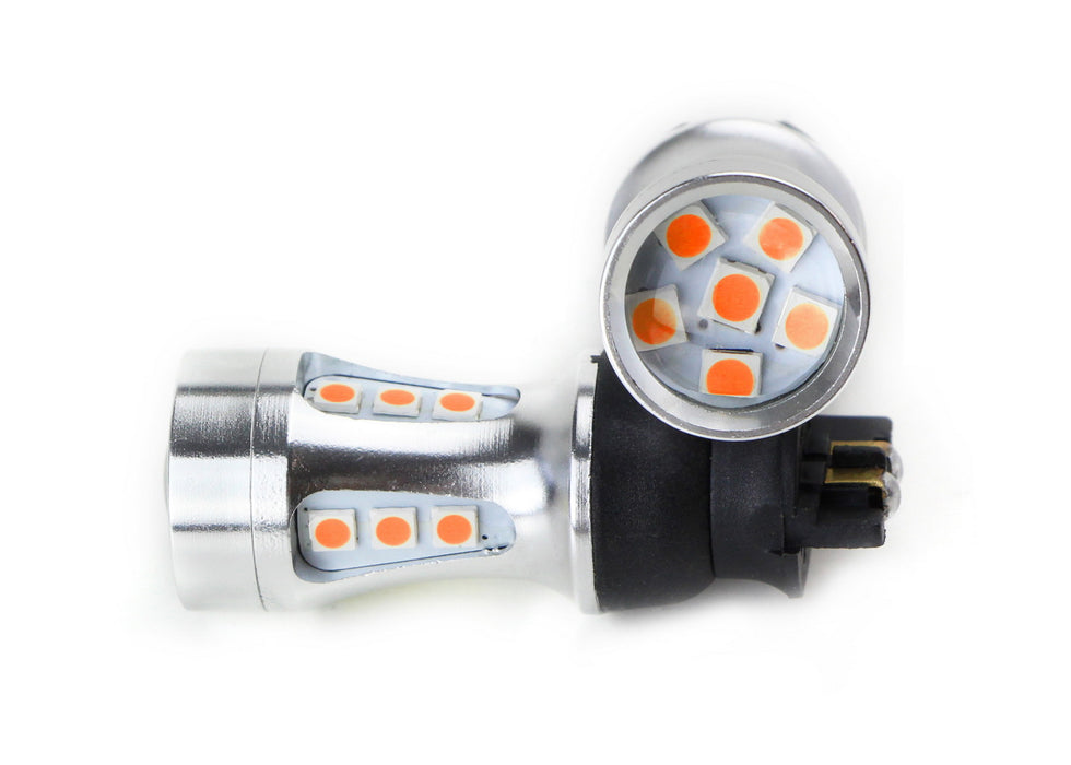 Amber CANbus PWY24W LED Bulbs For Audi A3 A4 A5 BMW i3 MINI F55 F56 Turn Signals