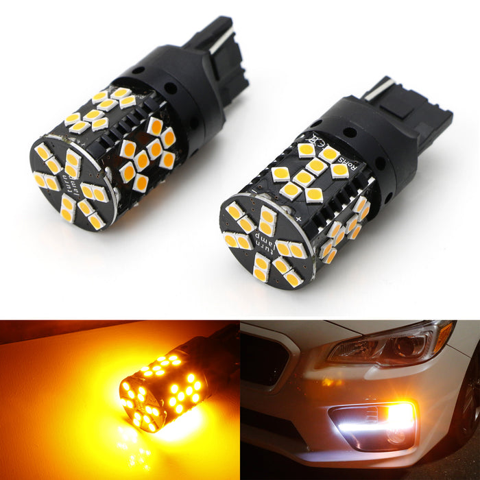 No Hyper Flash 25W Amber 7440 CANbus LED Bulbs For Front/Rear Turn Signal Light