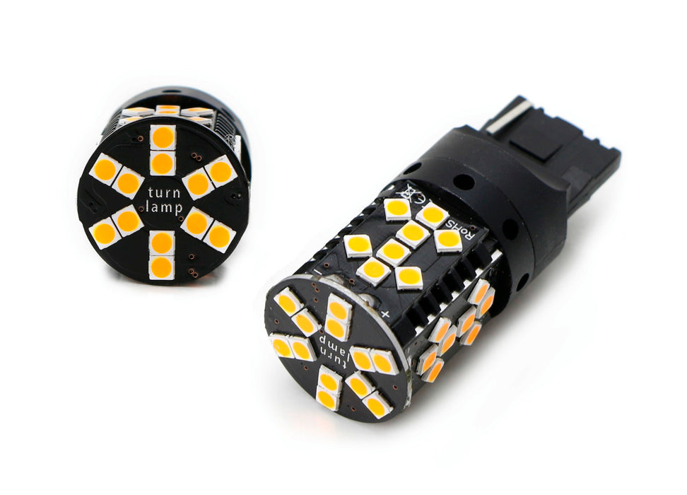 No Hyper Flash 25W Amber 7440 CANbus LED Bulbs For Front/Rear Turn Signal Light