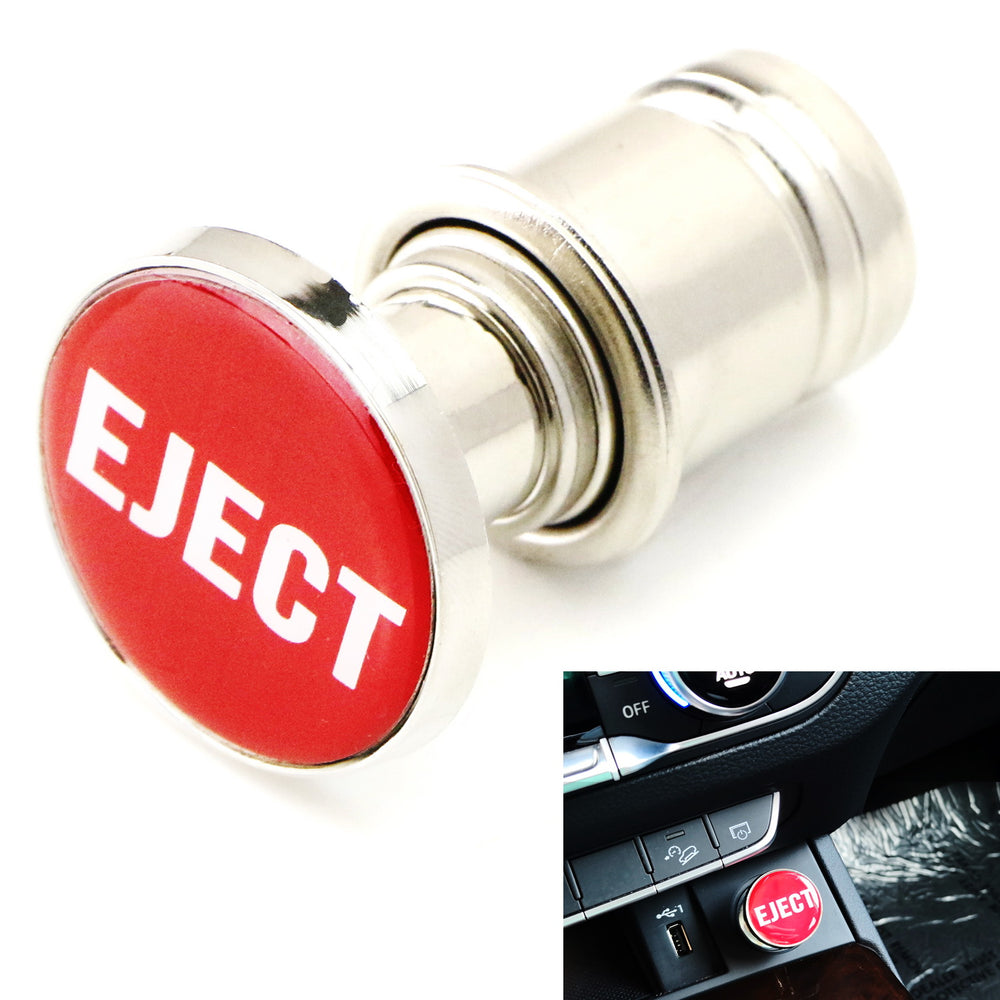 Universal Sports Red "Eject" Push Button Design Car Cigarette Lighter Plug Cover