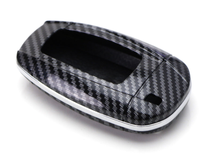 Black "Carbon Fiber" Key Fob Shell Cover For 18-up Lincoln MKZ MKC Navigator etc