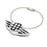 Black/White Checkered Pattern Wing Shape Key Chain Ring Keychain For MINI Cooper