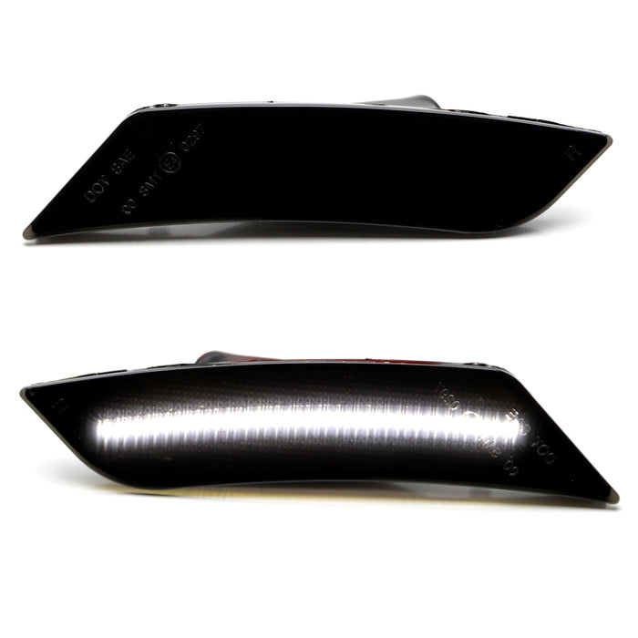 Smoked Lens White Full LED Side Marker Lights For Cadillac ATS XT5; Chevy Blazer