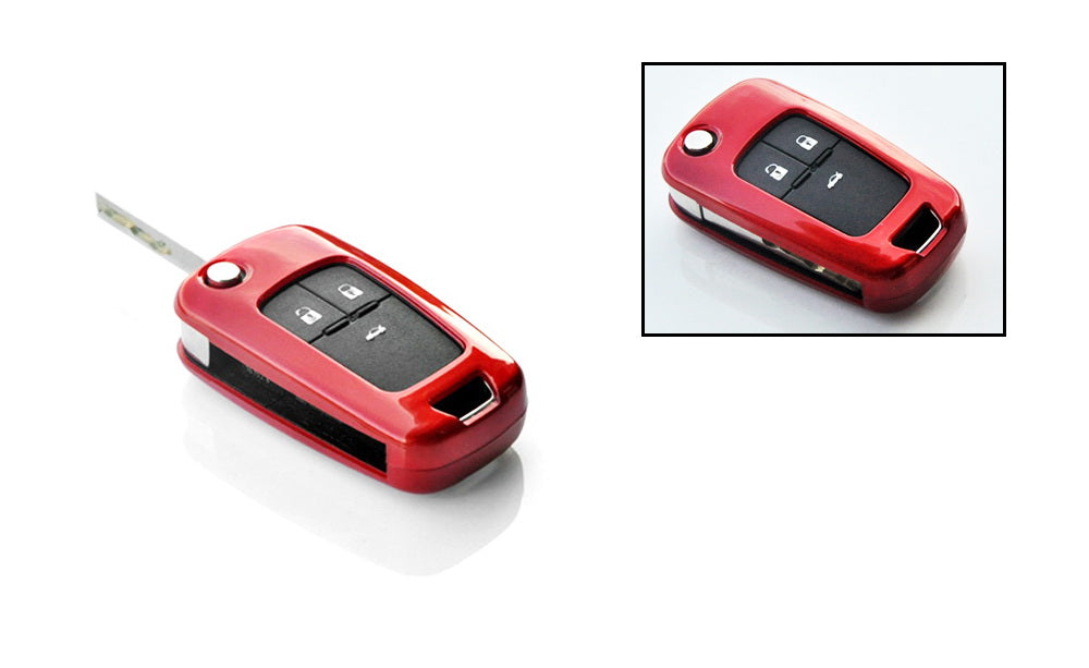 Exact Fit Glossy Red Smart Key Fob Shell Cover For Chevrolet GMC 3 4 5 Buttons