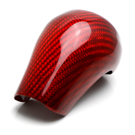 Red Real Carbon Fiber Shift Knob Cover Shell For Chevy 16-up Camaro Automatic T