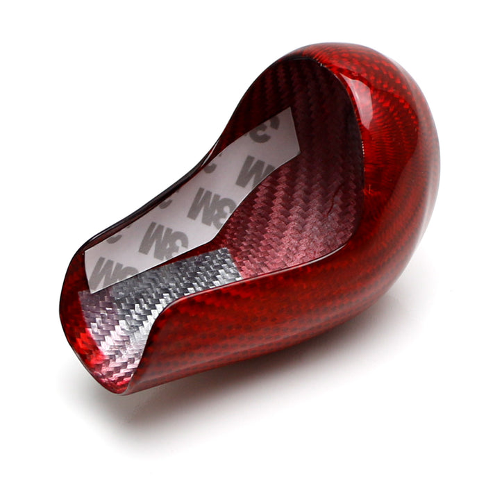 Red Real Carbon Fiber Shift Knob Cover Shell For Chevy 16-up Camaro Automatic T