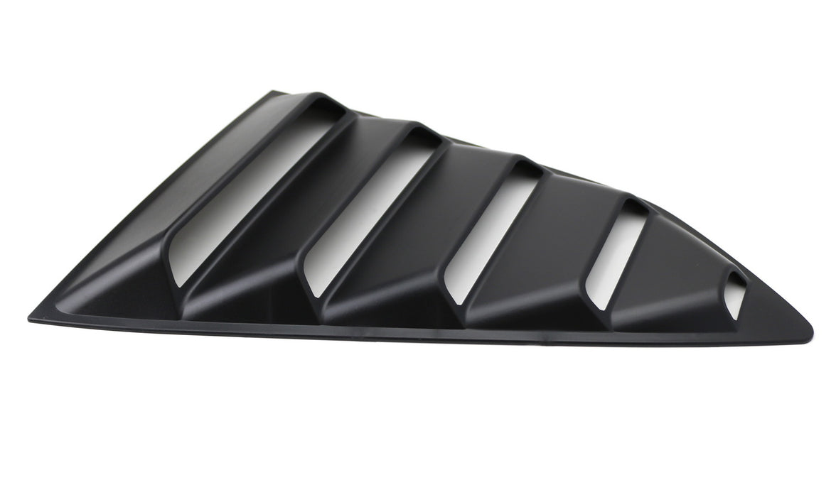 Black Racing Style Rear Side Window Scoop Vent Louvers For 2016-up Gen6 Camaro