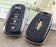 Glossy Black "Carbon Fiber" Pattern Exact Fit Key Fob Shell w/Keychain For Chevy