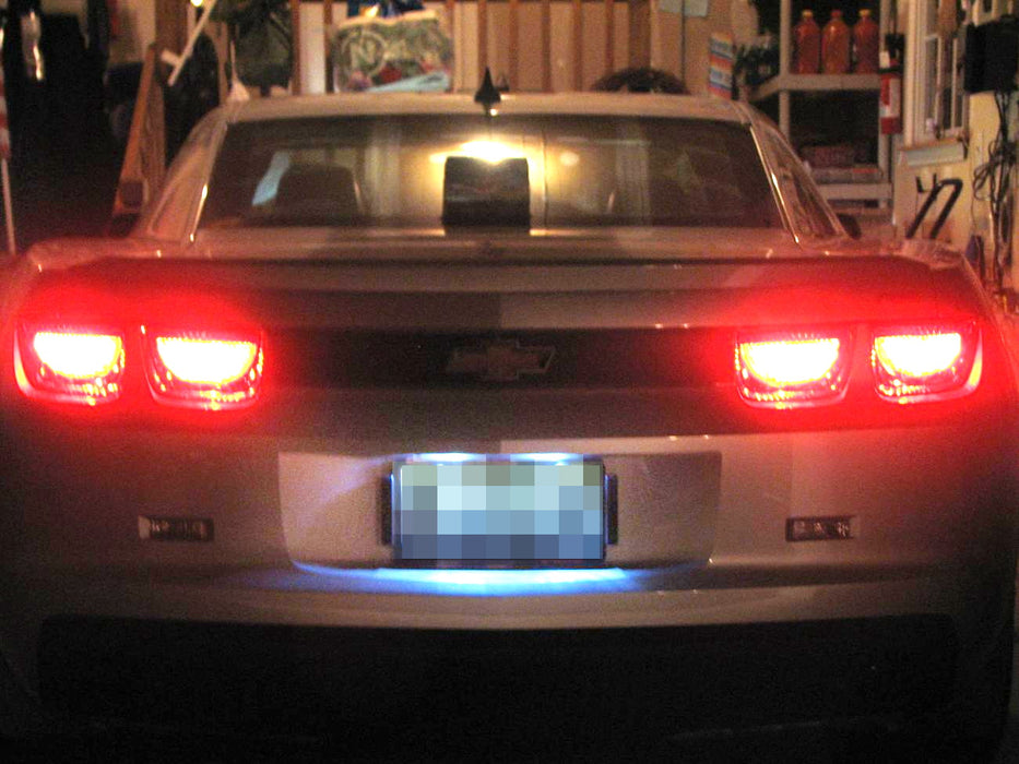 White CAN-bus LED License Plate Lights Assy For Chevy Camaro Corvette SS ATS CTS