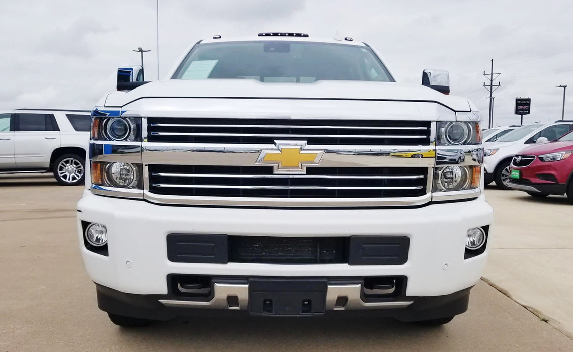 Smoked Lens White LED Cab Roof Light Kit For 2007-14 Chevy GMC 2500 3500 Truck