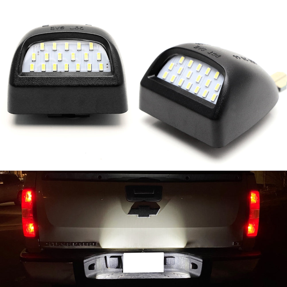 OE-Fit Full LED License Plate Light Kit For Silverado GMC Sierra 1500 2500 3500