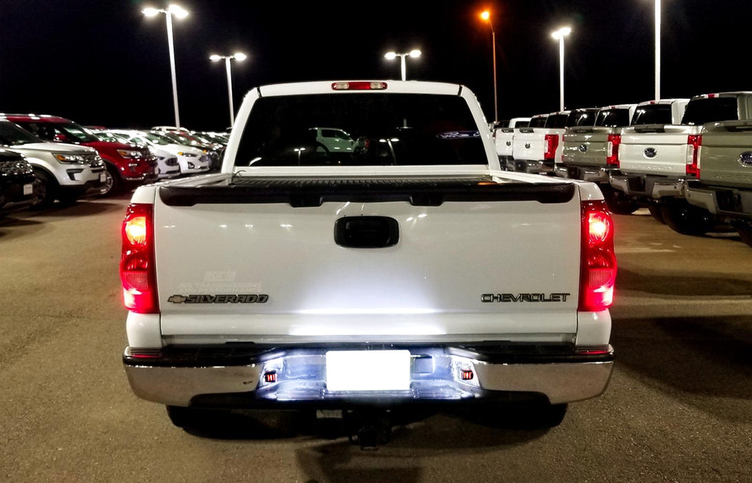 OE-Fit LED License Plate Light w/Red DRL For Silverado GMC Sierra 1500 2500 3500