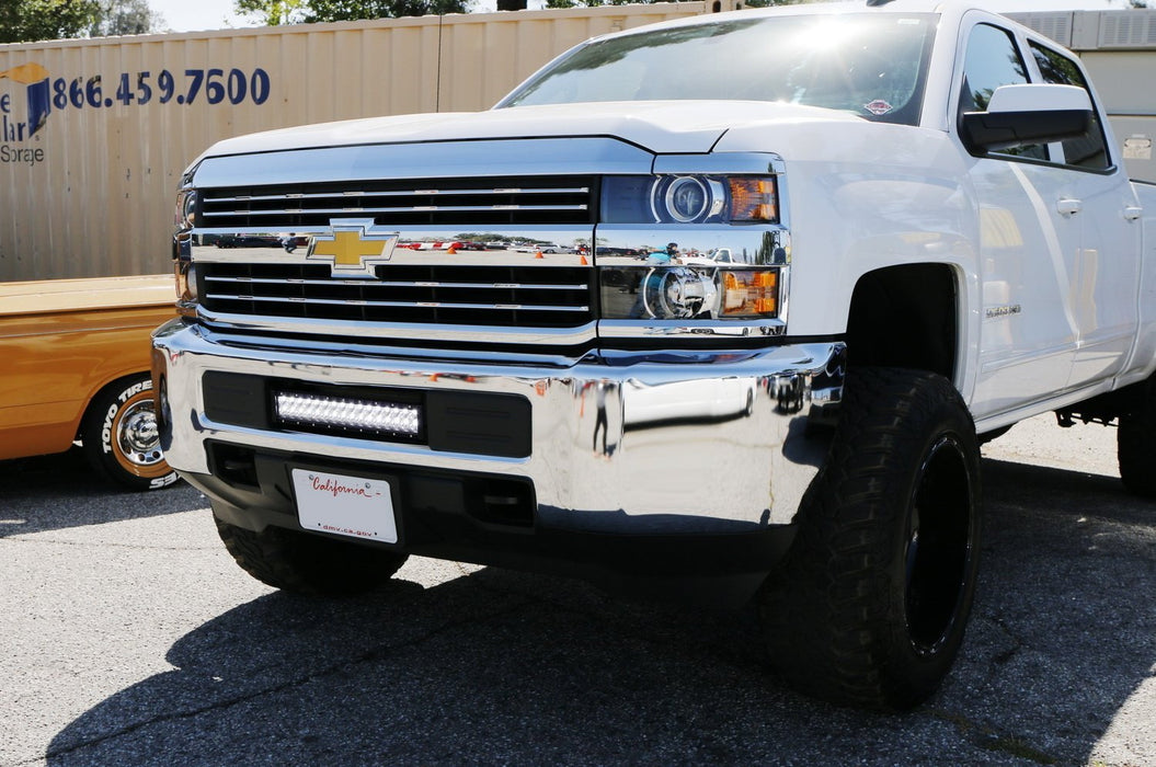 96W LED Light Bar w/ Lower Bumper Bracket, Wiring For 15-up Silverado 2500 3500