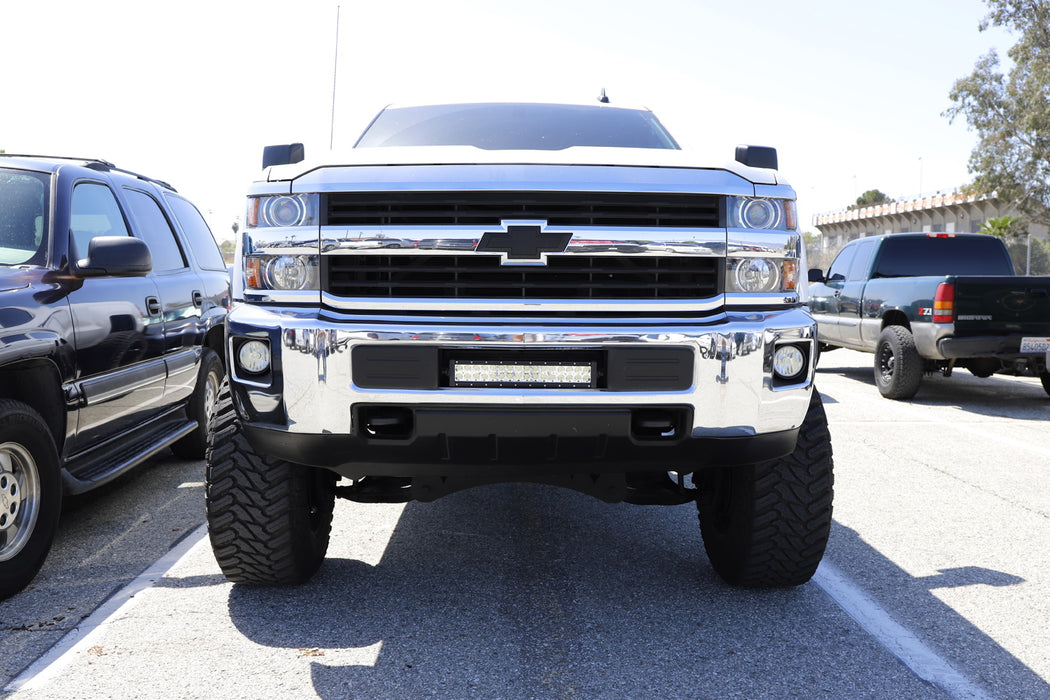 96W LED Light Bar w/ Lower Bumper Bracket, Wiring For 15-up Silverado 2500 3500