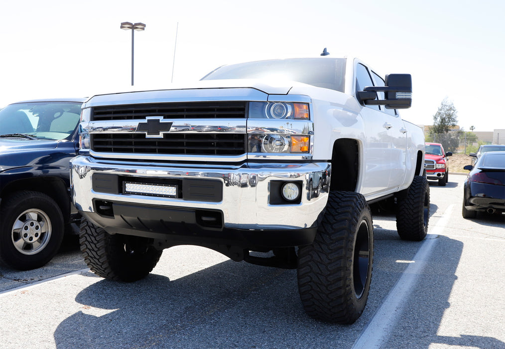 96W LED Light Bar w/ Lower Bumper Bracket, Wiring For 15-up Silverado 2500 3500