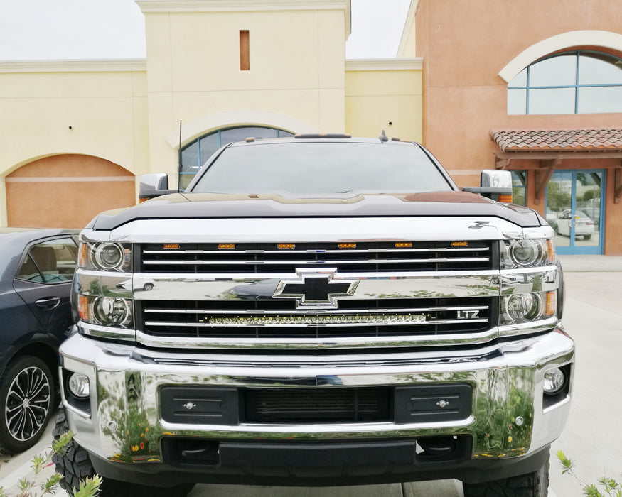 150W 30" CREE LED Light Bar w/ Behind Grille Bracket, Wiring For Chevy Silverado